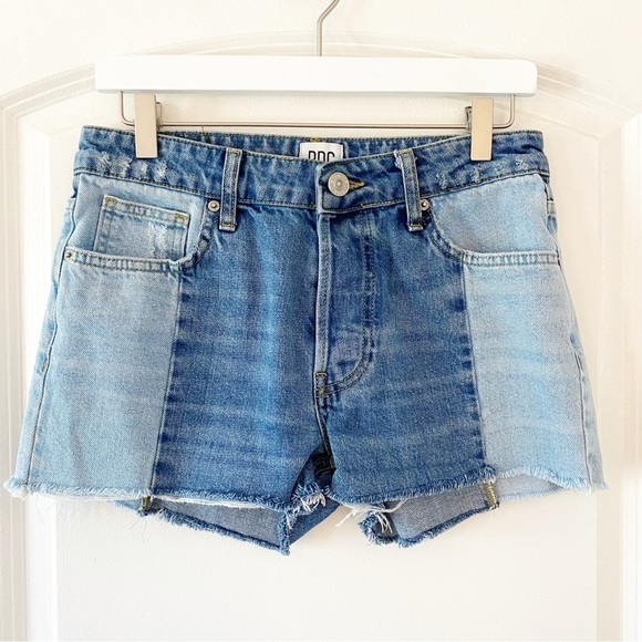 BDG Retro Color Block Patchwork Denim Shorts 70’s - Picture 1 of 10
